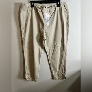 NWT Soft surroundings pull on easy day pants beige size XL 18